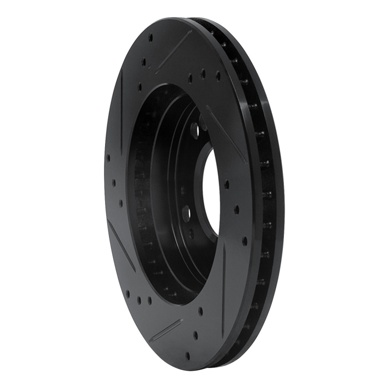 Chrysler SEBRING Brake Rotor (1) - Front Right - R1 Concepts - Drilled & Slotted - Black - `90-`05